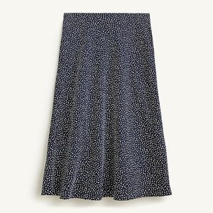 Gwyneth midi slip skirt in navy dot
